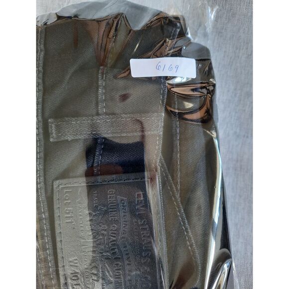 Levi's Premium 511 Men W40/32L Slim Fit Pleated‎ BIG E Stretch Black Denim Jeans - Picture 9 of 9